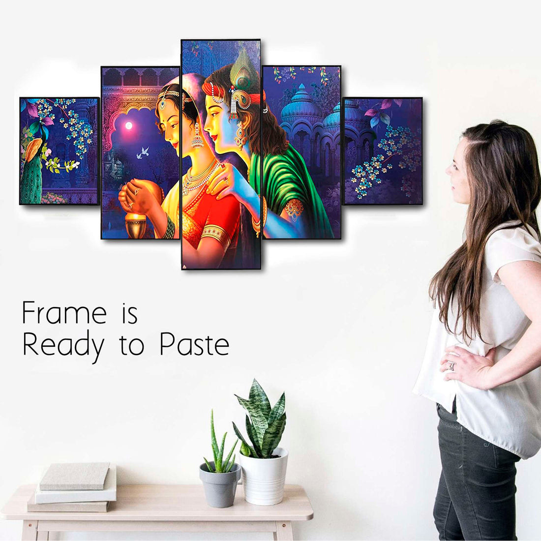 Set Of Five Framed Digital Wall Painting