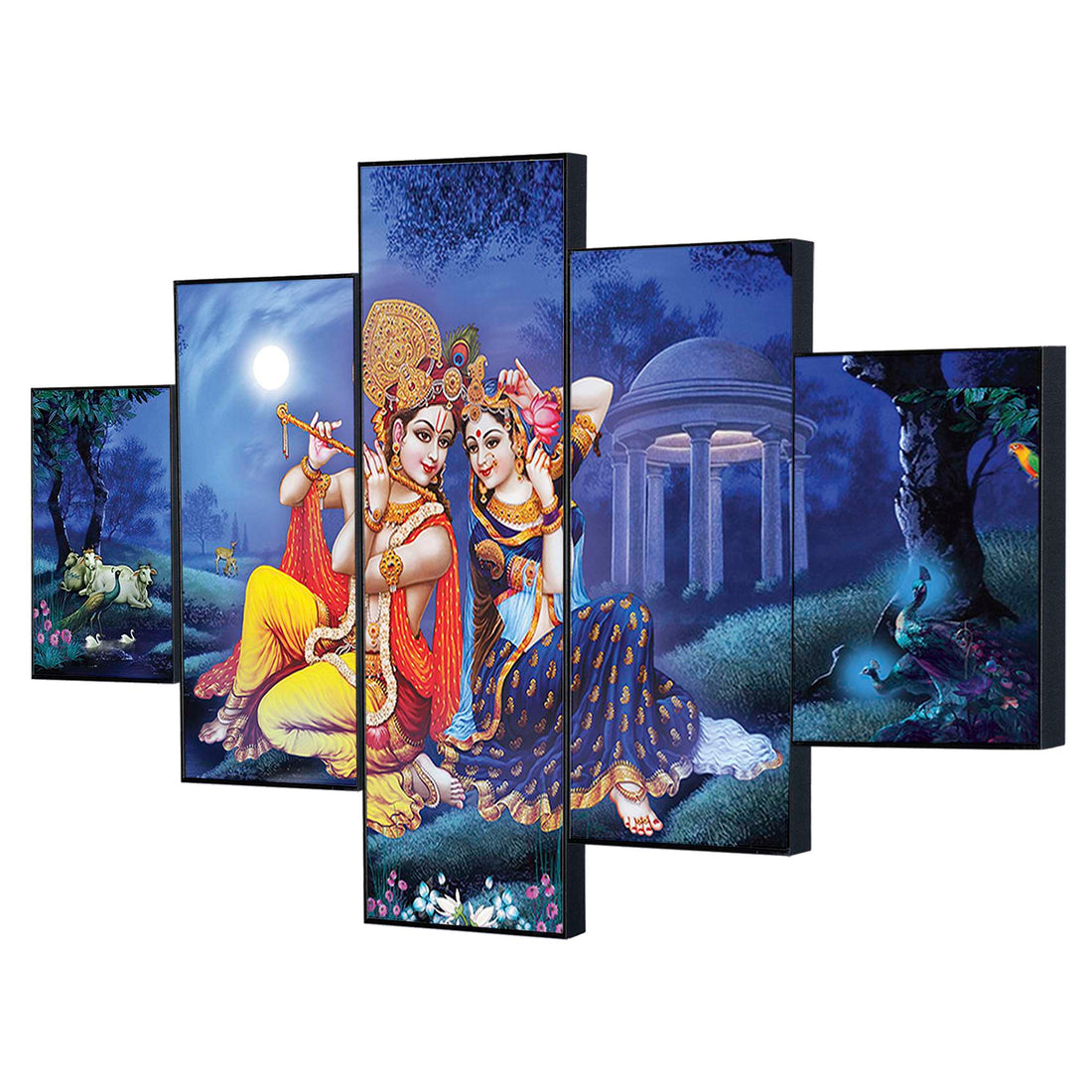 Set Of Five Framed Digital Wall Painting