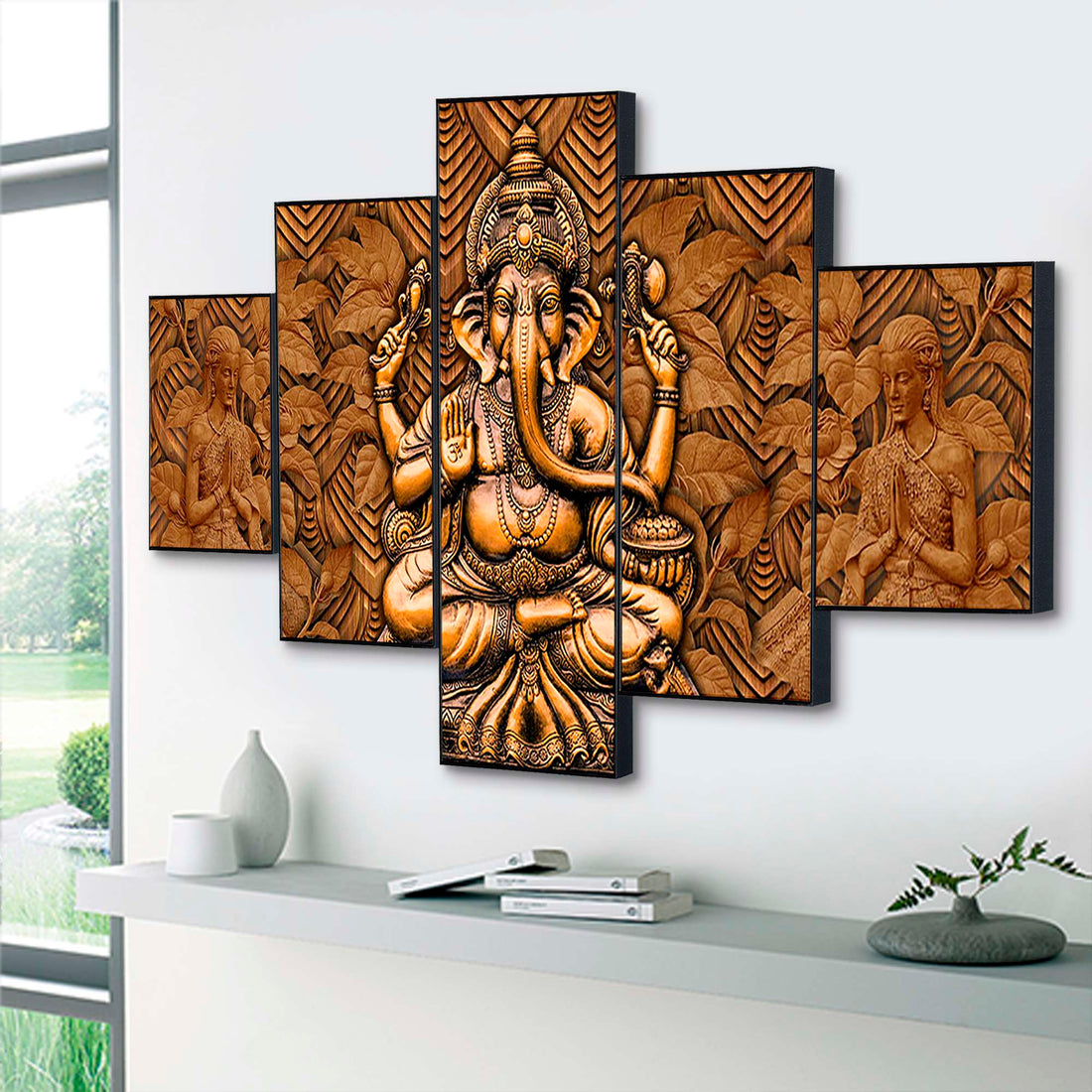 Set Of Five Framed Digital Wall Painting