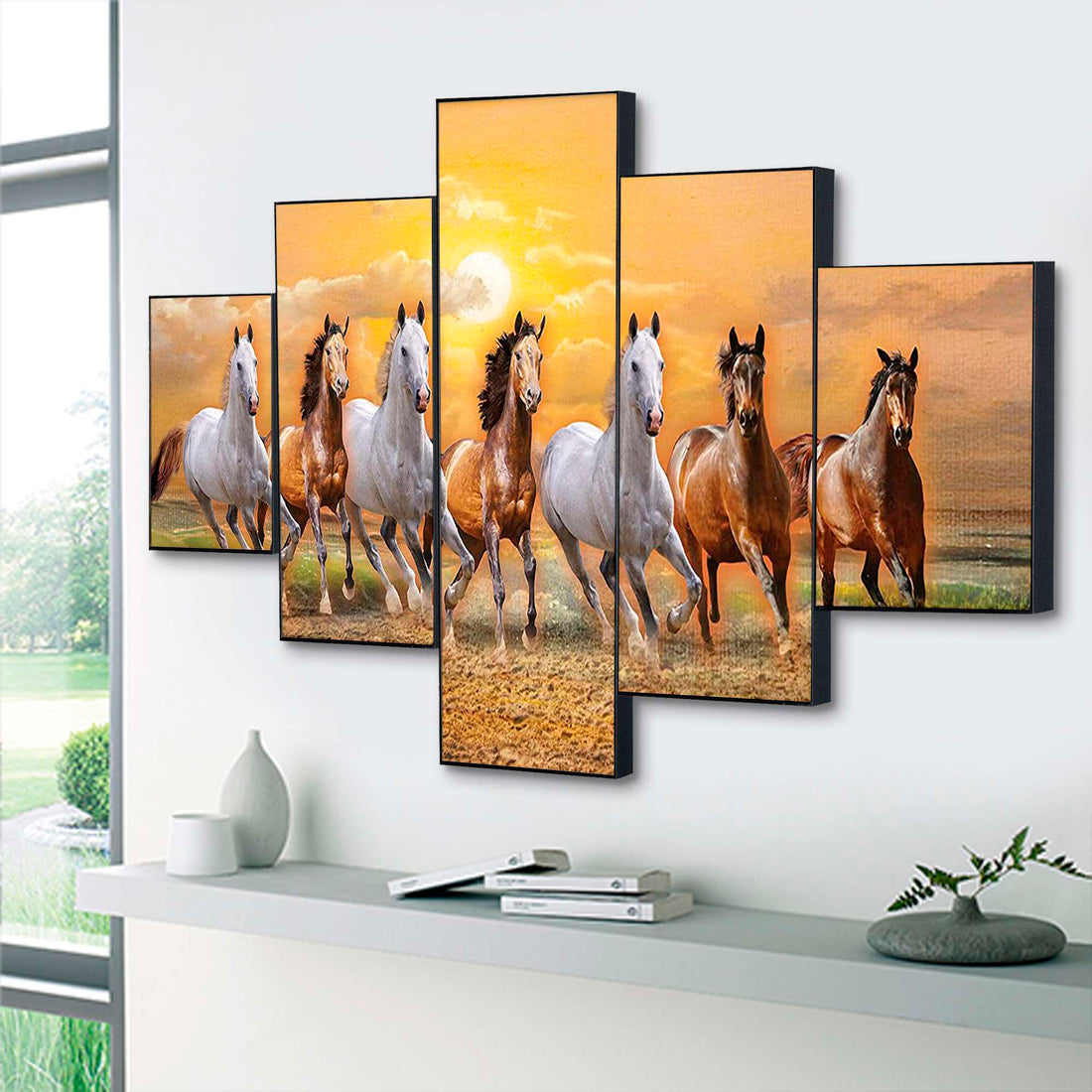 Set Of Five Framed Digital Wall Painting