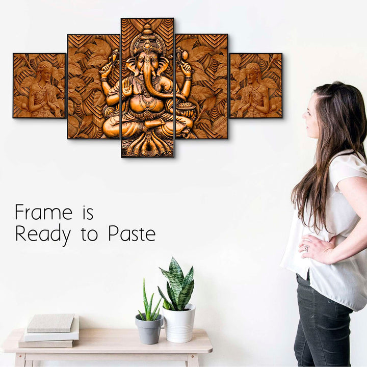 Set Of Five Framed Digital Wall Painting